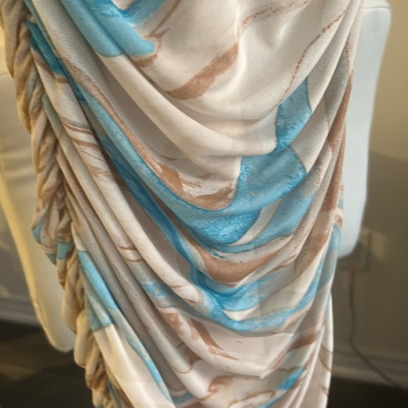 Privy Privately Privileged Ruched Bodycon Multicolour Sleeveless Midi Dress - Picture 7 of 15